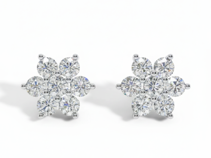 Simple Oval Ring, Big Clear Stone Ring, Silver Engagement Ring,Triangle Sparkly Earrings, Geometric Diamond Studs, Pyramid Earrings