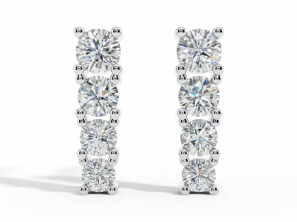 Leaf Cluster Stud Earrings, Botanical Vine Design, Sterling Silver Jewelry,sterlish jewel