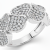 Pave Setting, Sterling Silver, Flower, Cocktail Ring, Ring,Women, Pave Setting,silver rings to buy