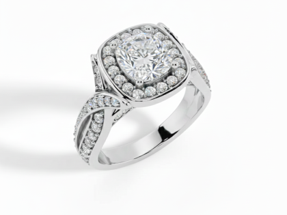 Emerald Green, Cushion Cut, Halo Ring, May Birthstone, Luxury Cocktail Ring,sterlish jewel