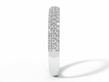 Women's, Wide Pave Band, Ring, Minimalist Style