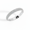 Women's, Wide Pave Band, Ring, Minimalist Style