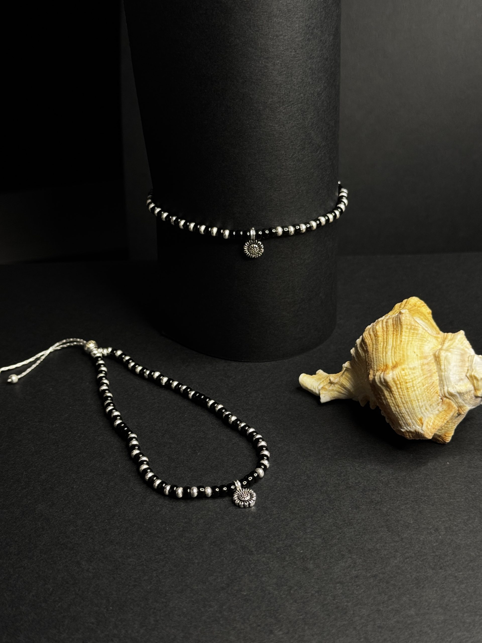 🌞Sunburst Charm Beaded Anklet🌞