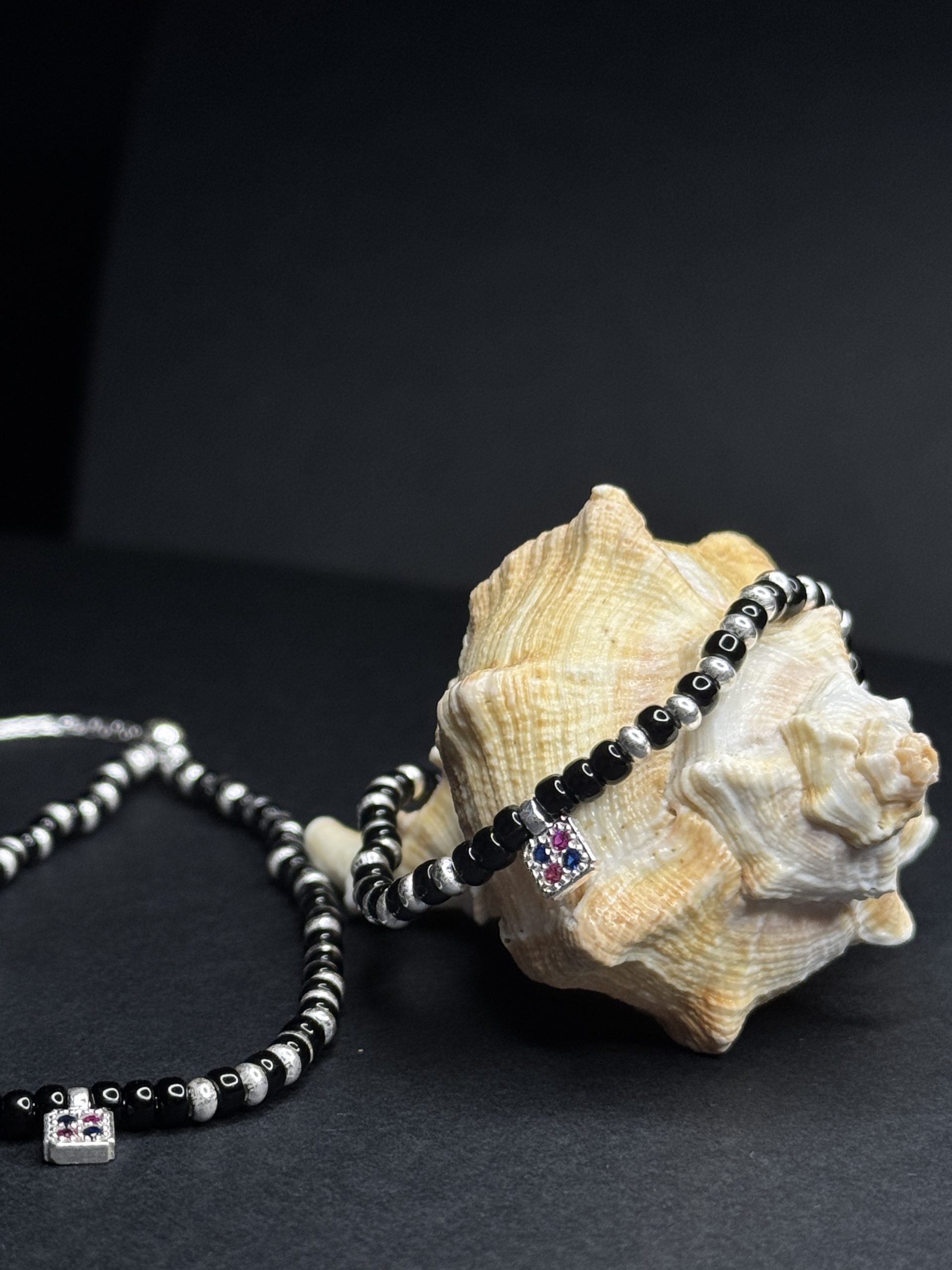 🔲Dual Charm Beaded Anklet🔲